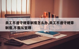 员工不遵守规章制度怎么办,员工不遵守规章制度,不服从管理