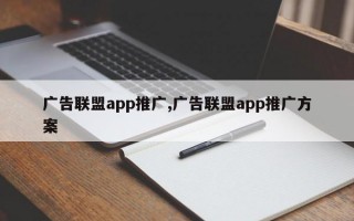 广告联盟app推广,广告联盟app推广方案