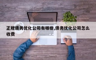 正规债务优化公司有哪些,债务优化公司怎么收费