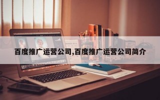 百度推广运营公司,百度推广运营公司简介