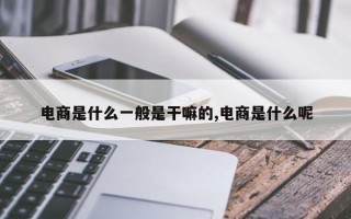 电商是什么一般是干嘛的,电商是什么呢